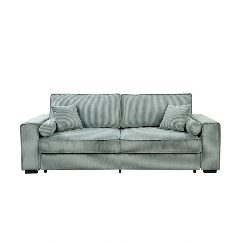 Roomfitters großes Schlafsofa mit Stauraum, modernes 3-Sitzer-Sofa, gepolsterte Rückenlehne, für kleine Räume