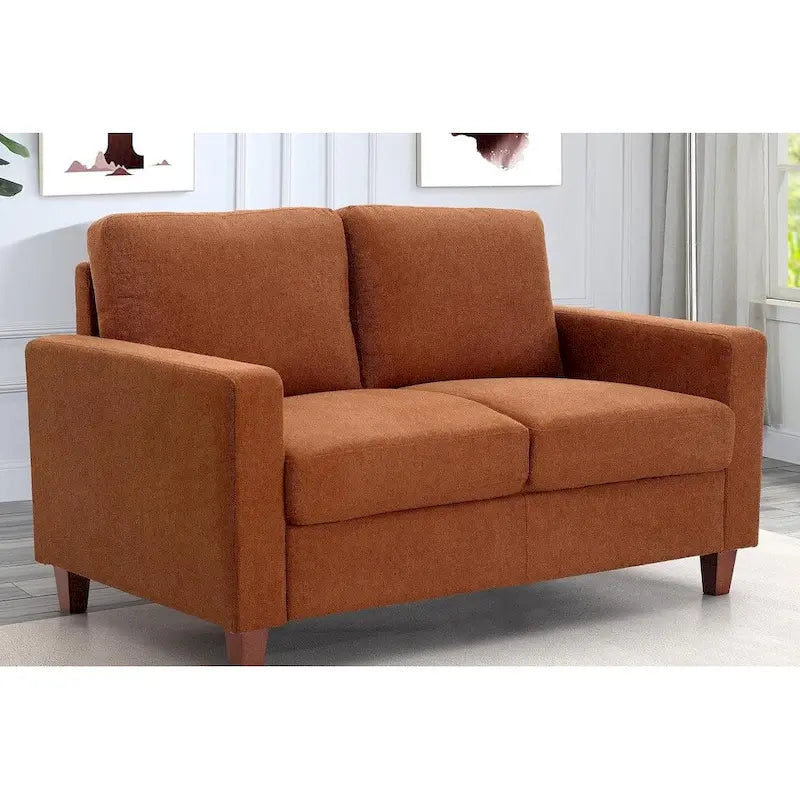 Miles tweezitsbank in midcenturymoderne stijl met omkeerbare rugkussens, groot