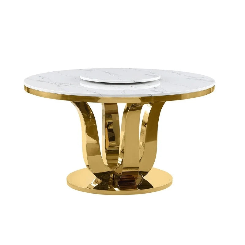 Best Quality Furniture D325-SC324-7 runde Essgruppe, 5-teilig