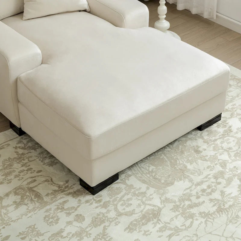 Canapé-lit chaise longue surdimensionné moderne du milieu du siècle avec coussin