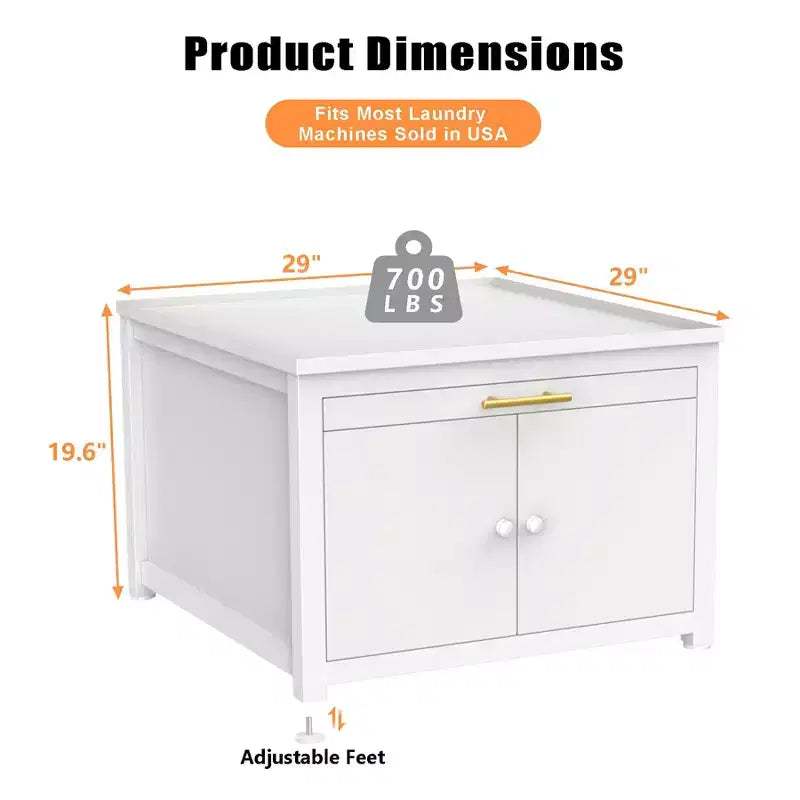 Socle robuste en métal pour lave-linge et sèche-linge, noir/blanc - modèle simple, anti-vibrations