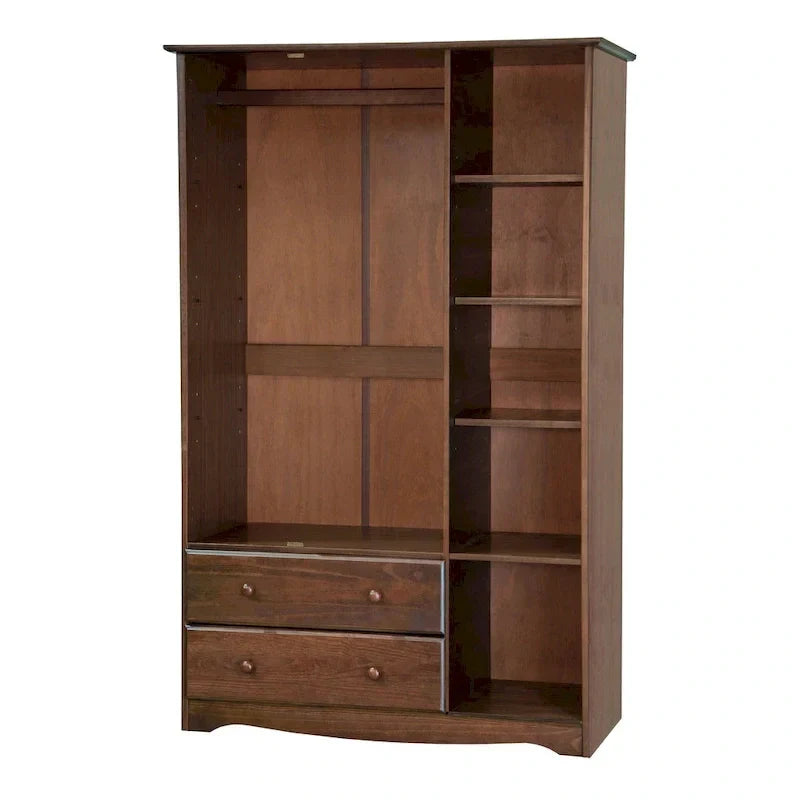 Armoire à 3 portes - Blanc/Moka/Java - Bois massif