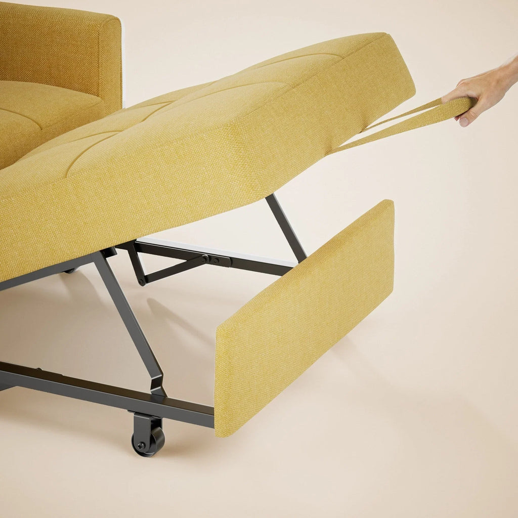 3-in-1-Schlafsofa mit verstellbarer Liegefläche, ausziehbares Sesselsofa, umwandelbares Klappbett fürs Wohnzimmer