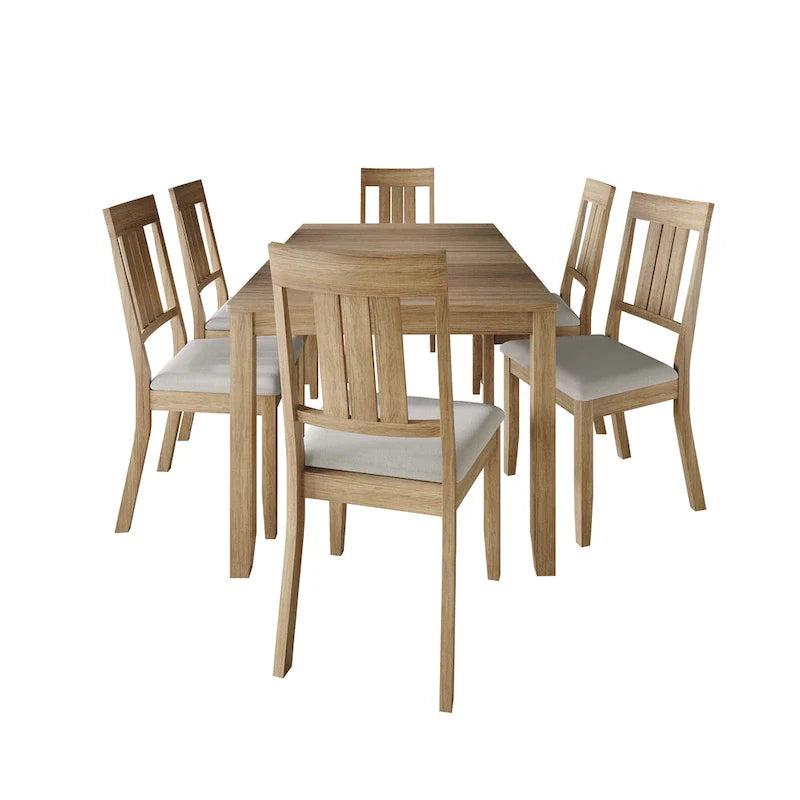 CraftPorch klassieke houten eethoek, 7-delig