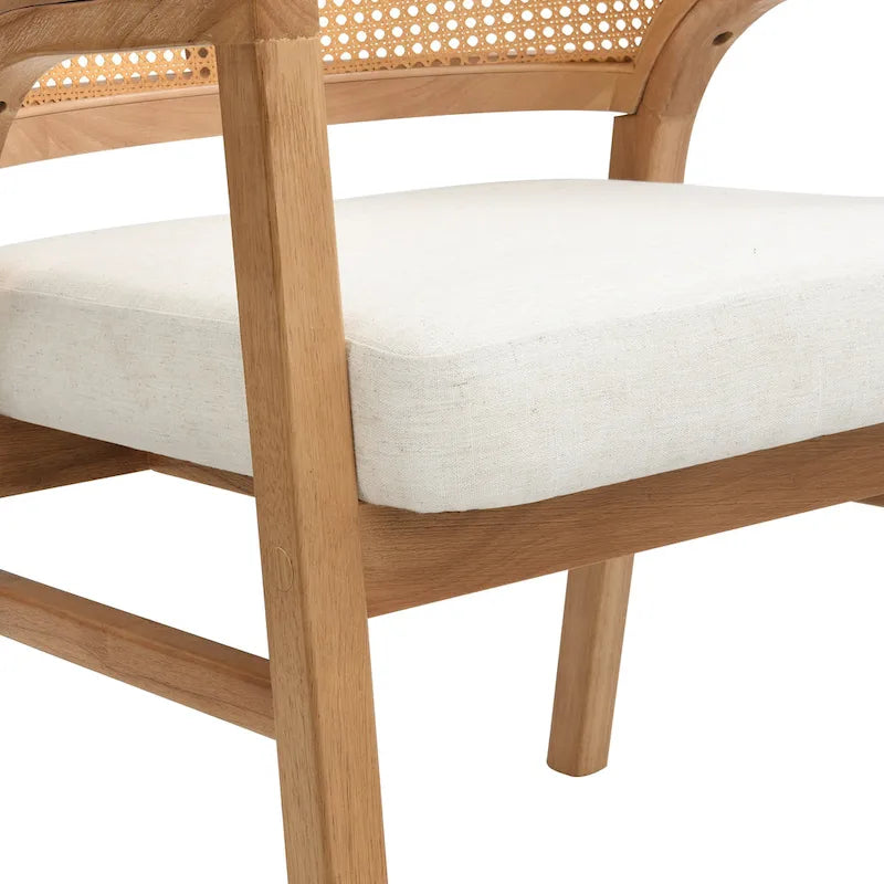 Christopher Knight Home - Esszimmerstuhl mit Rohrgeflecht und Polster (2er-Set)