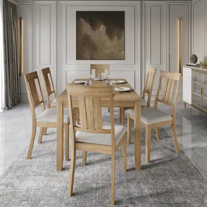 CraftPorch klassieke houten eethoek, 7-delig