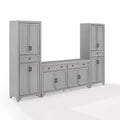 3-teiliges Tara-Sideboard- und Vorratsschrank-Set im Used-Look - Crosley