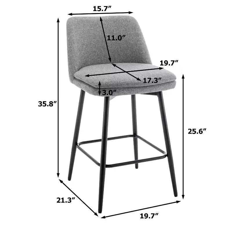 Sgabelli da bar girevoli altezza bancone, set da 2