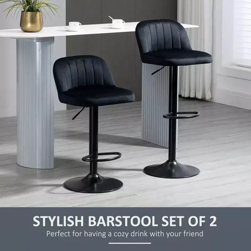Sgabelli da bar girevoli altezza bancone, set da 2