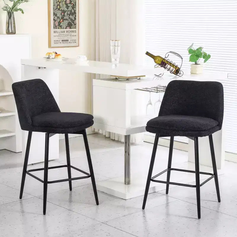 Sgabelli da bar girevoli altezza bancone, set da 2