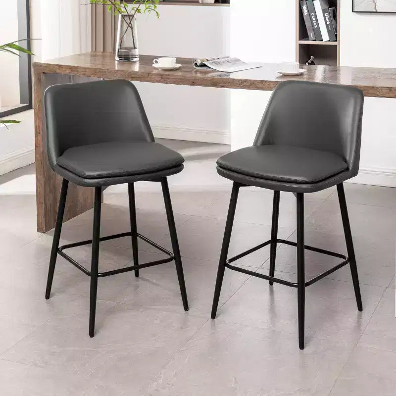 Sgabelli da bar girevoli altezza bancone, set da 2