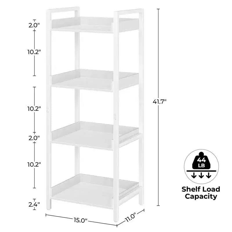 Libreria a Ripiani Multipli con Struttura in Metallo, Disponibile in Configurazioni a 4, 5 o 6 Ripiani