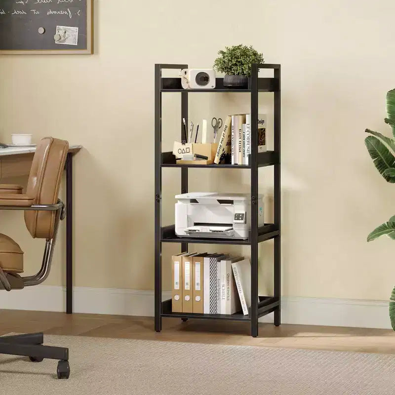 Libreria a Ripiani Multipli con Struttura in Metallo, Disponibile in Configurazioni a 4, 5 o 6 Ripiani