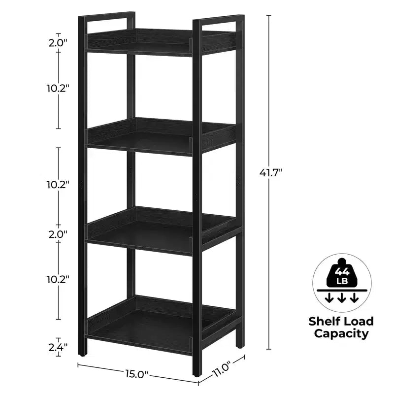 Libreria a Ripiani Multipli con Struttura in Metallo, Disponibile in Configurazioni a 4, 5 o 6 Ripiani