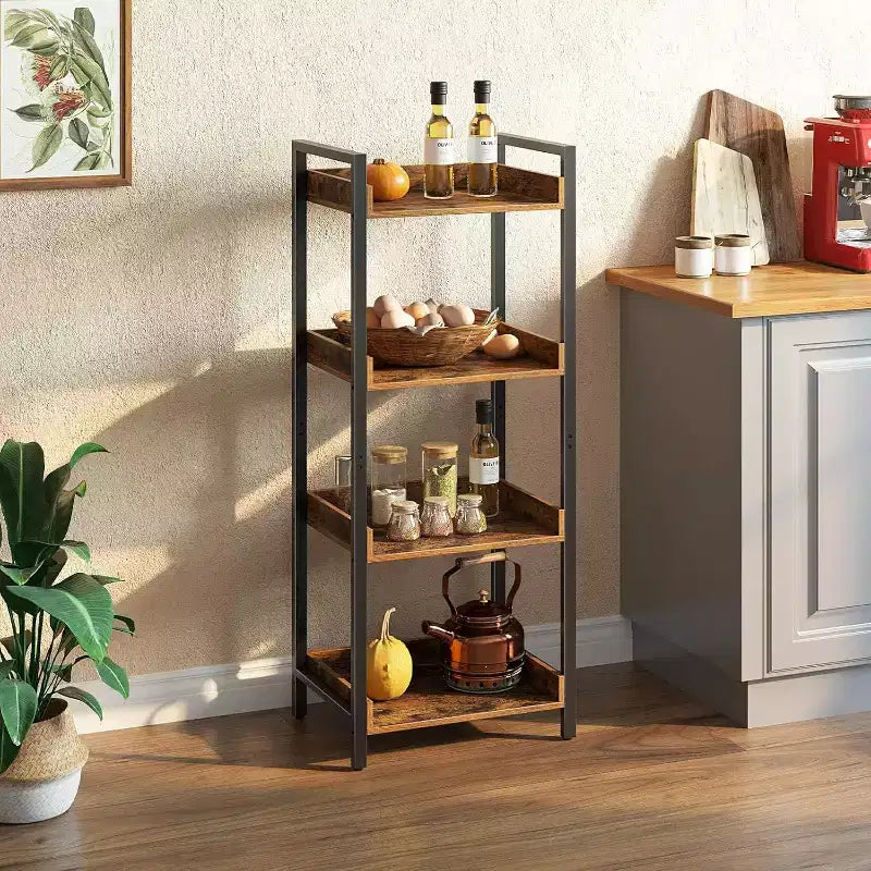 Libreria a Ripiani Multipli con Struttura in Metallo, Disponibile in Configurazioni a 4, 5 o 6 Ripiani