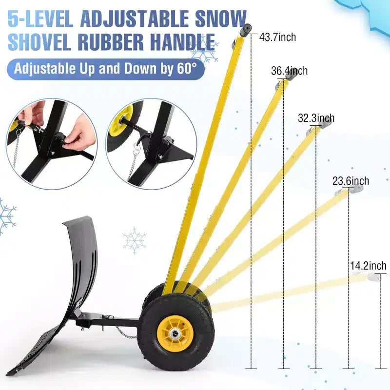 Pala da Neve con Ruote e Manico Regolabile