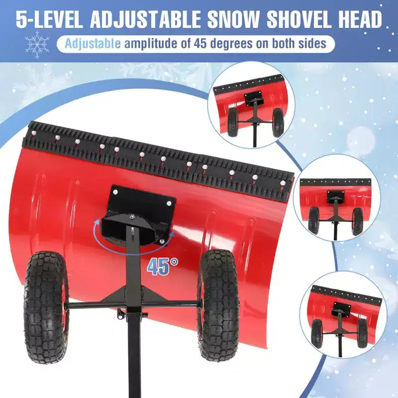 Pala da Neve con Ruote e Manico Regolabile
