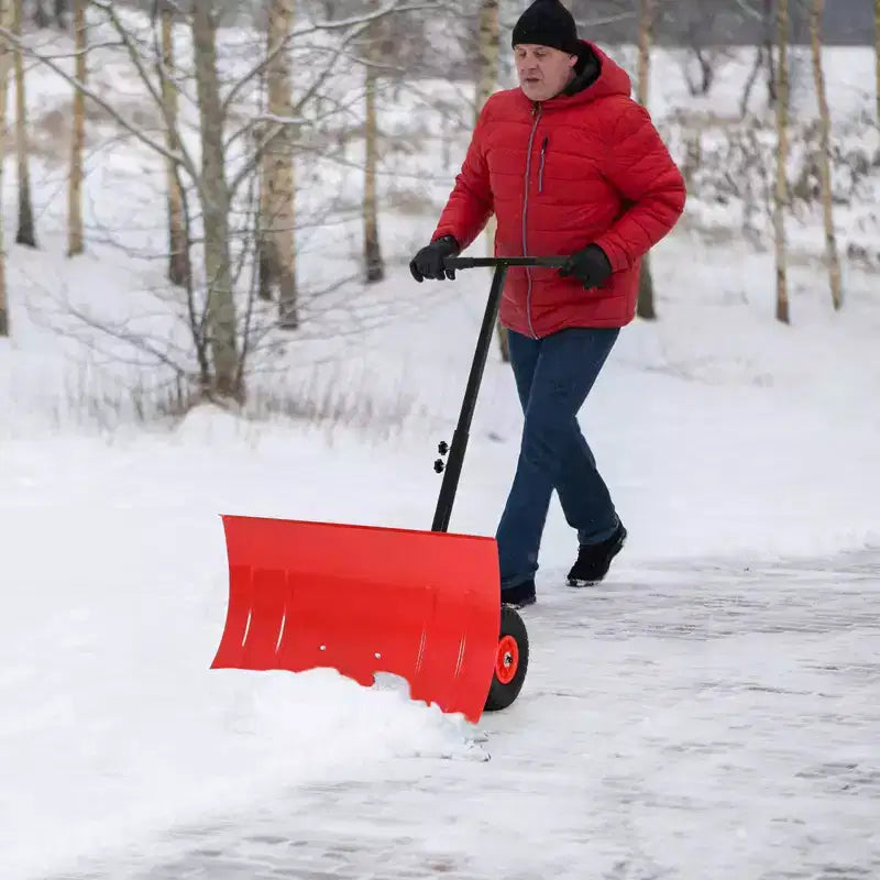 Pala da Neve con Ruote e Manico Regolabile