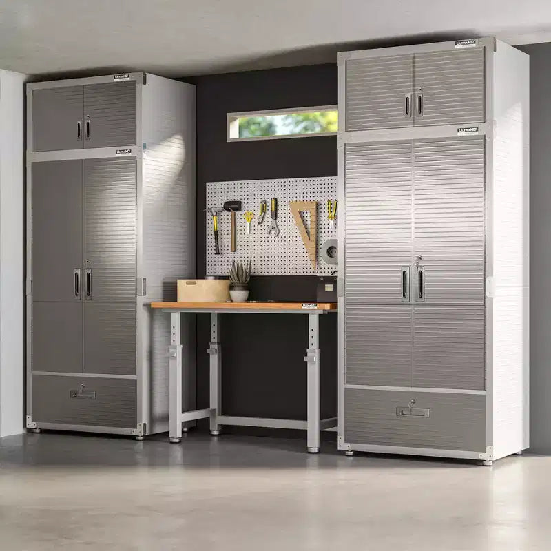 Armadio portaoggetti in acciaio con cassetto e sovrapposizione superiore 36" x 24" x 90.5"