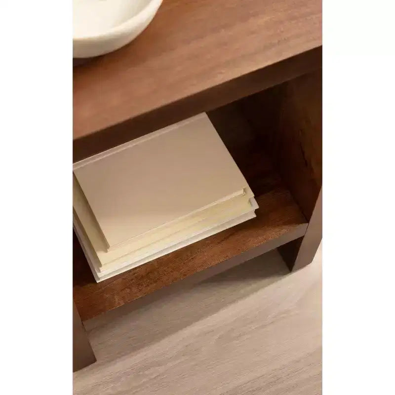 Tavolino a due livelli Arch, 40,6 cm L x 30,5 cm P x 61 cm A, marrone noce