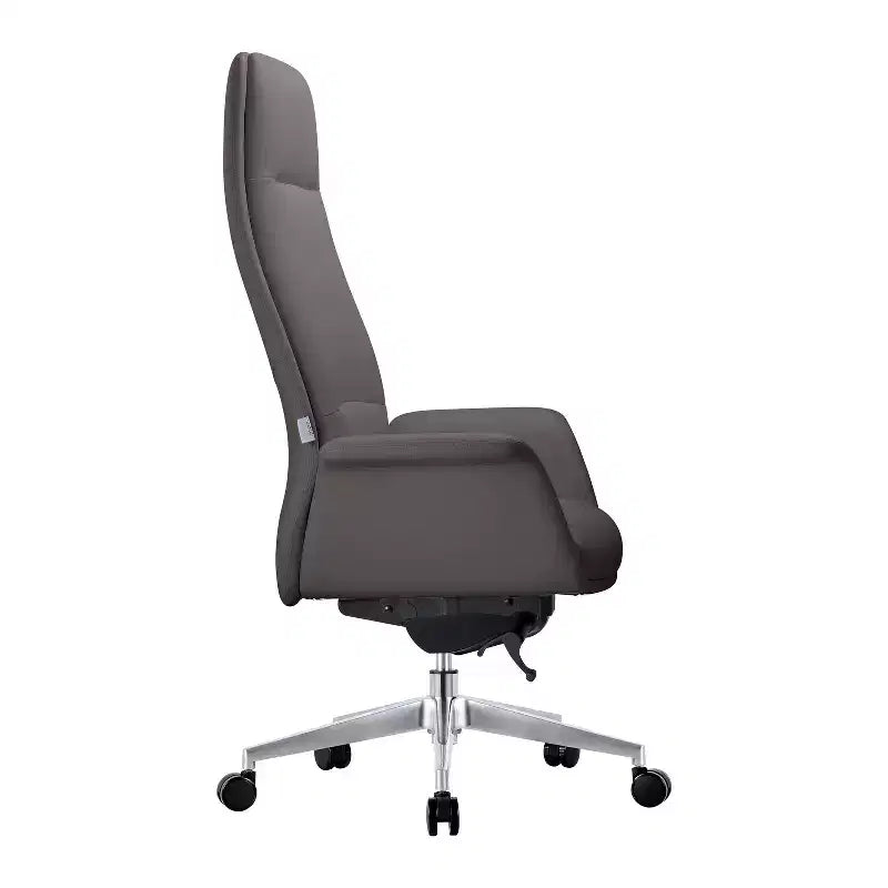 Sedia da Ufficio Ergonomica ad Altezza Fissa, Similpelle, Supporto Lombare, 66 cm L x 66 cm P x 94 cm A