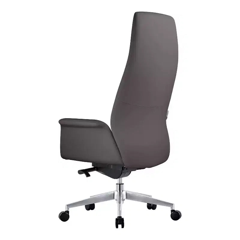 Sedia da Ufficio Ergonomica ad Altezza Fissa, Similpelle, Supporto Lombare, 66 cm L x 66 cm P x 94 cm A