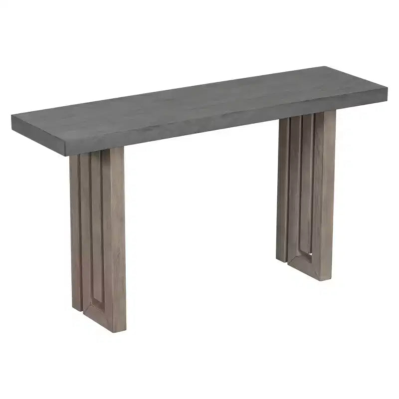 Oak Veneer Console Table for Entryway and Living Room