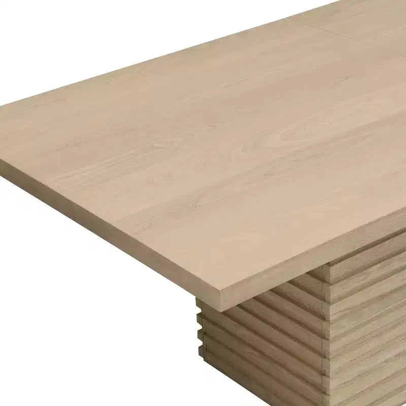Tavolo da pranzo rettangolare da 84", 6 posti, piano in legno massello e MDF, 84" L x 40" P x 30" A