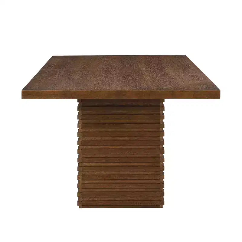 Tavolo da pranzo rettangolare da 84", 6 posti, piano in legno massello e MDF, 84" L x 40" P x 30" A