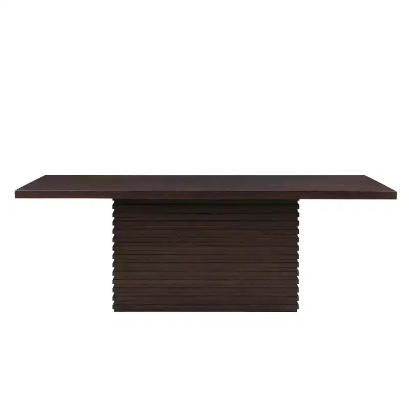 Tavolo da pranzo rettangolare da 84", 6 posti, piano in legno massello e MDF, 84" L x 40" P x 30" A