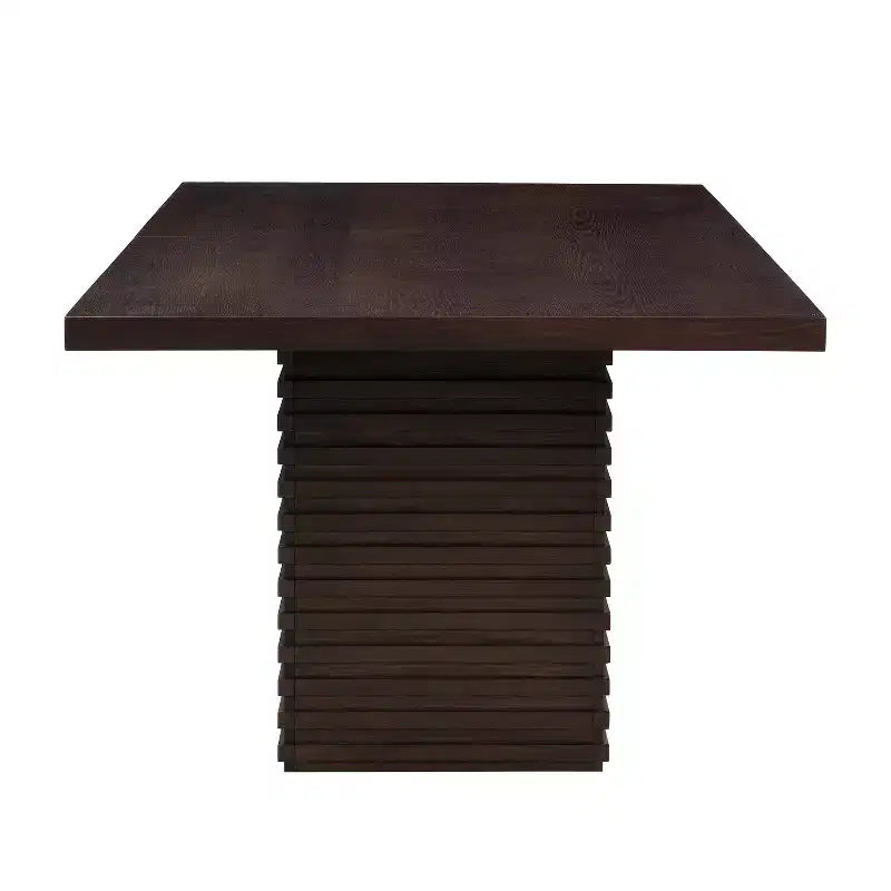 Tavolo da pranzo rettangolare da 84", 6 posti, piano in legno massello e MDF, 84" L x 40" P x 30" A
