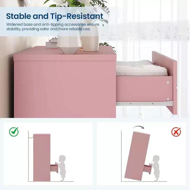 Cassettiera alta a 4 cassetti per camera da letto o armadio, in MDF con maniglie dorate, antiribaltamento, 3 opzioni di colore