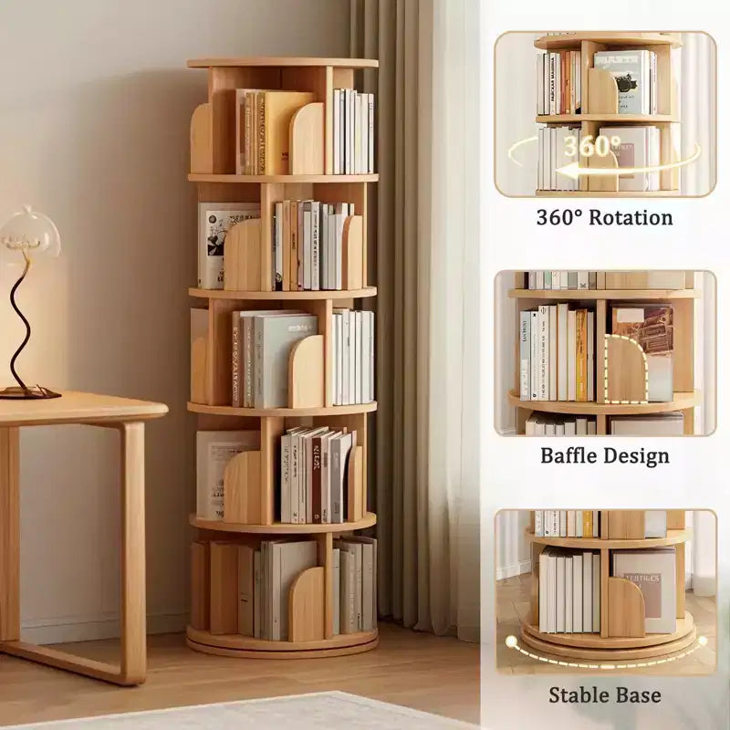Torre Libreria Girevole a Più Ripiani