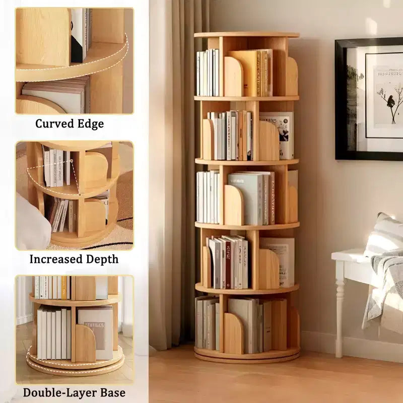 Torre Libreria Girevole a Più Ripiani