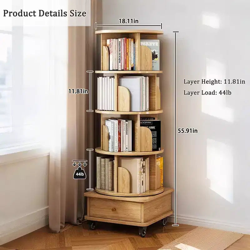 Torre Libreria Girevole a Più Ripiani
