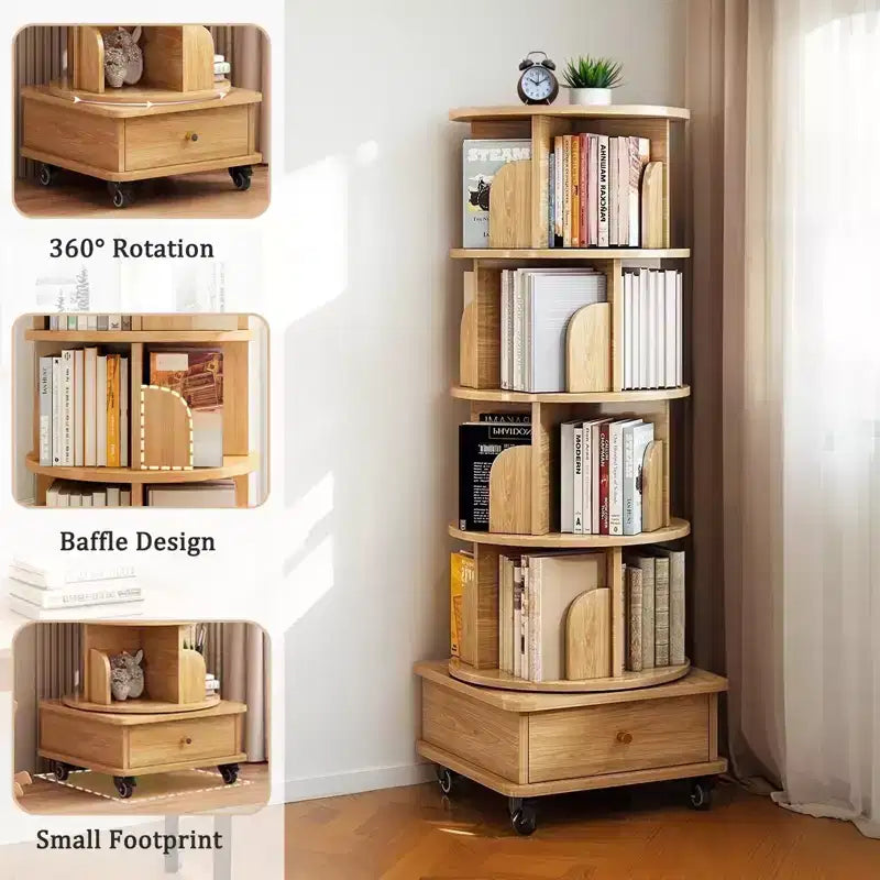 Torre Libreria Girevole a Più Ripiani