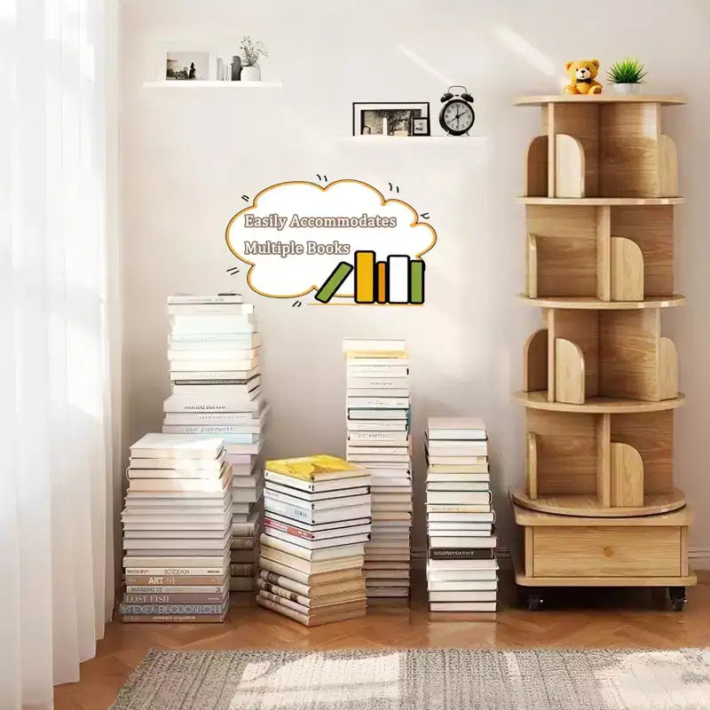 Torre Libreria Girevole a Più Ripiani