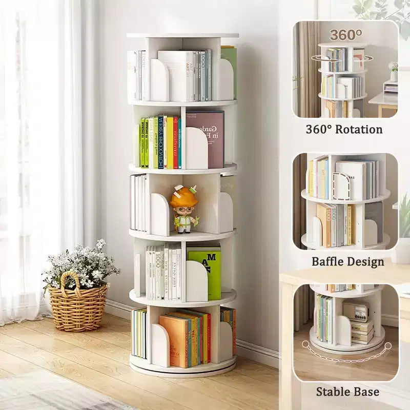 Torre Libreria Girevole a Più Ripiani