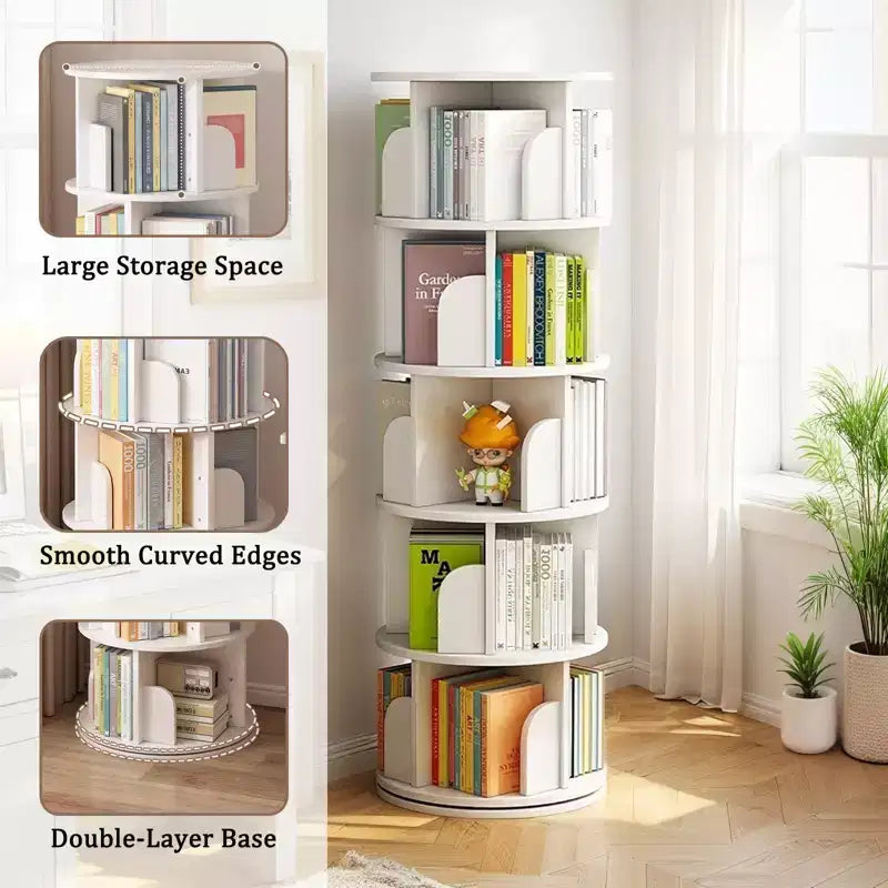 Torre Libreria Girevole a Più Ripiani