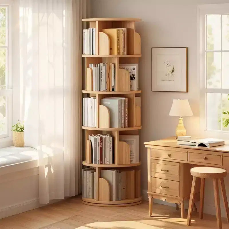 Torre Libreria Girevole a Più Ripiani
