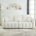 GDFStudio Alanna moderne 3-zitsbank van teddy-stof met kussens, 79.5