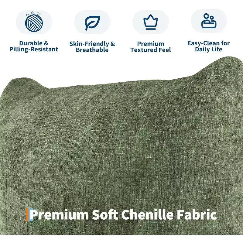 Modulaire loveseat van chenillestof, 2-persoons wolkbank met zeer veerkrachtig schuim, compacte bank zonder frame