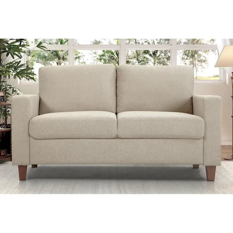 Miles tweezitsbank in midcenturymoderne stijl met omkeerbare rugkussens, groot