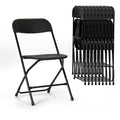 Lot de 10 chaises pliantes en plastique, capacité de 350lb, pour événements, bureaux, mariages, fêtes, pique-niques, cuisines et repas