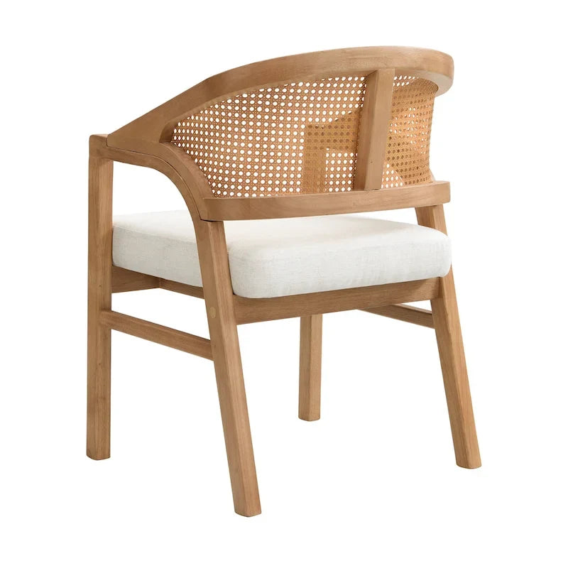 Christopher Knight Home - Esszimmerstuhl mit Rohrgeflecht und Polster (2er-Set)