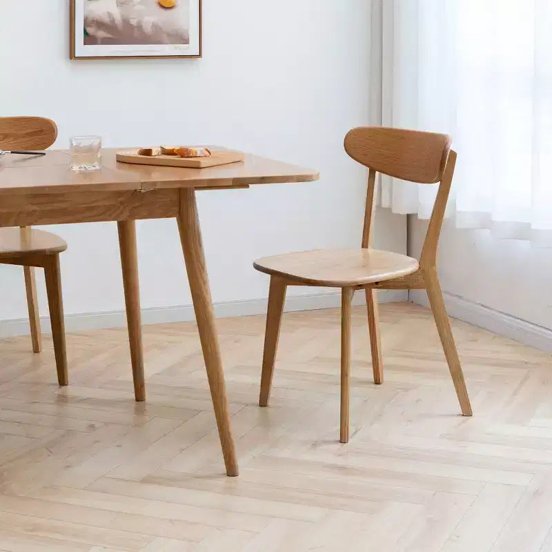 MAYEERTY Lot de 4 chaises de salle à manger en bois massif, chaises en bois naturel pour la cuisine, la salle à manger et le salon