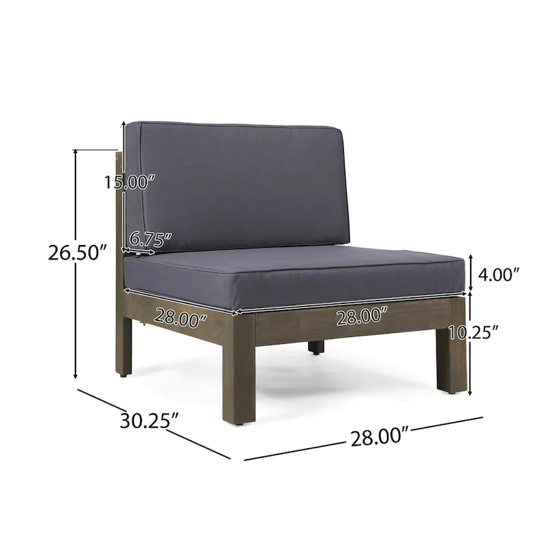 6-delige loungeset van acaciahout voor buiten, Brava, van Christopher Knight Home