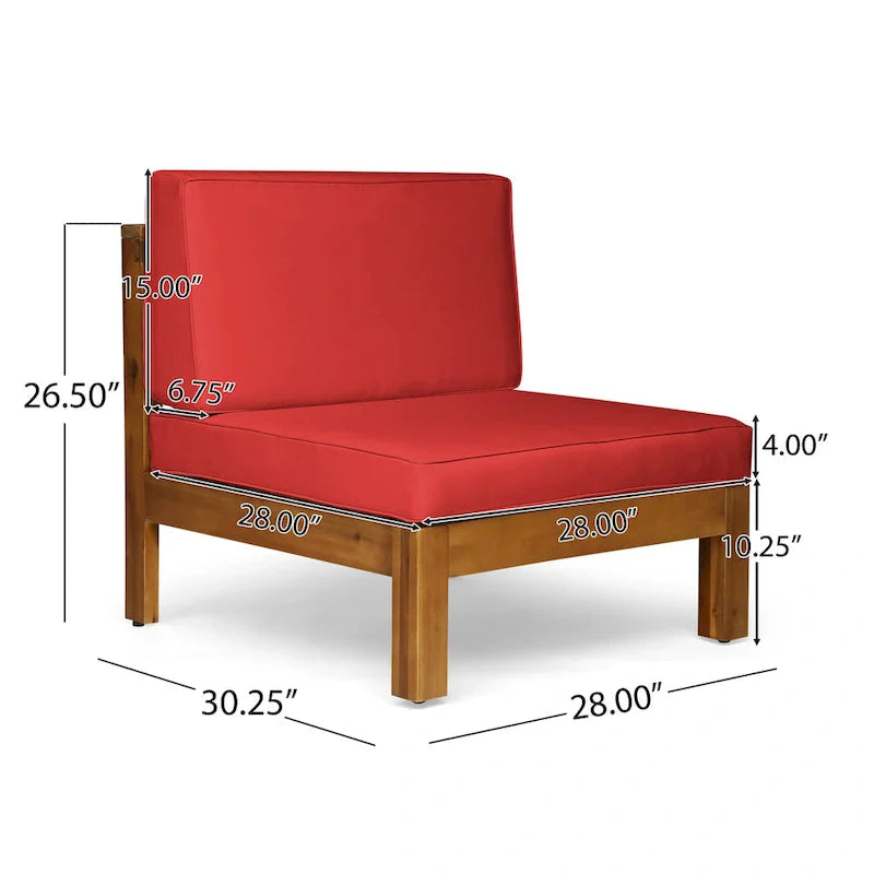 6-delige loungeset van acaciahout voor buiten, Brava, van Christopher Knight Home