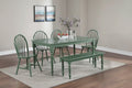 Carolina Wood Dining Bench Equestrian Green - Boraam