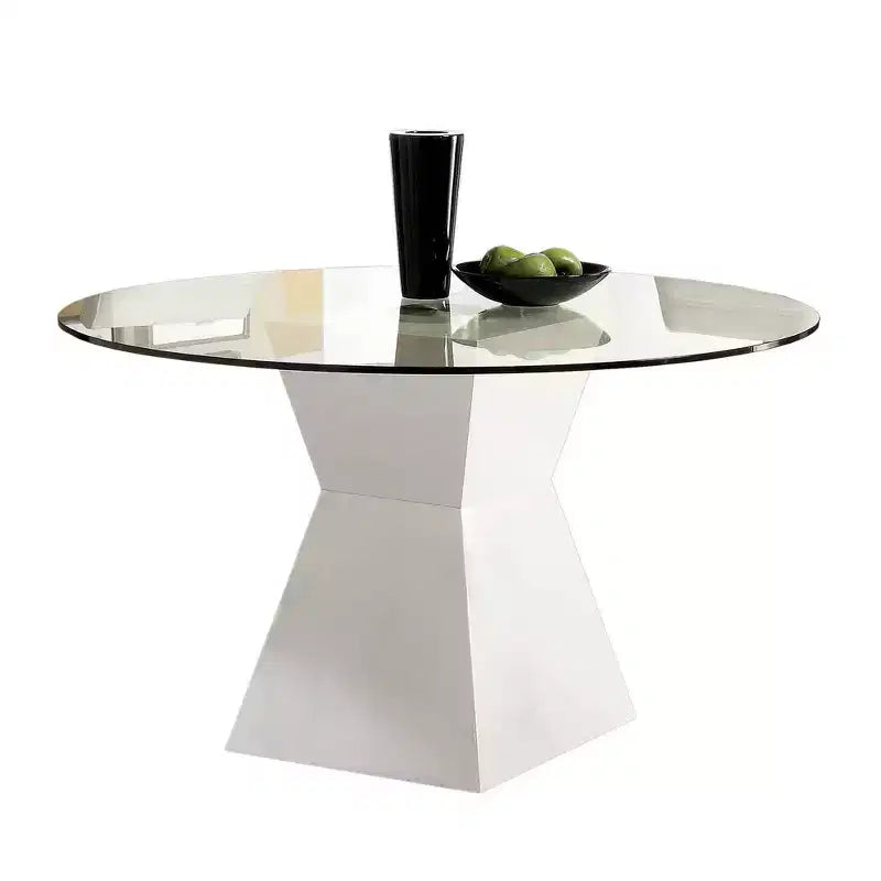 Tavolo da pranzo rotondo da 45", bianco